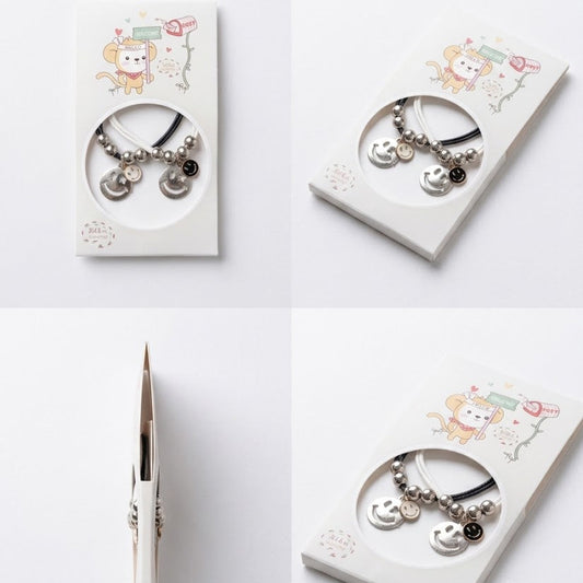 Minimalist Smiley Face Cord Bracelet Set