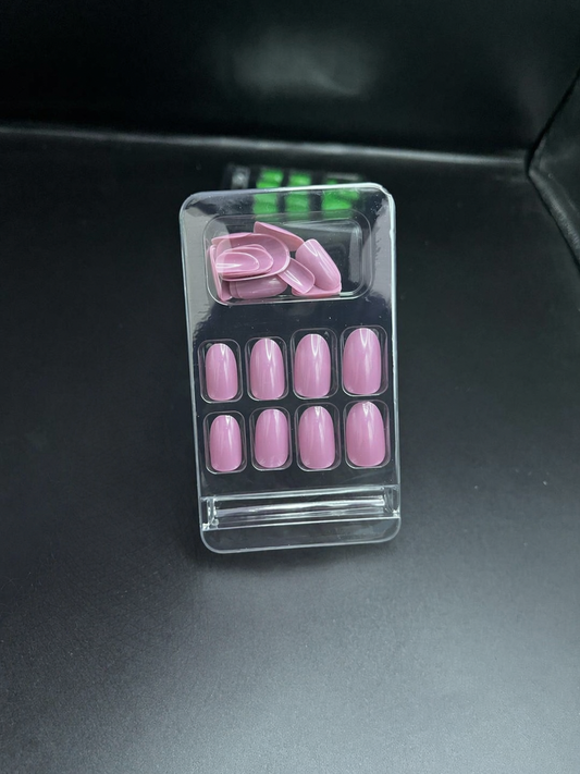 Purple Pink Press-On Set 24 pcs - Free Sticker Sheet