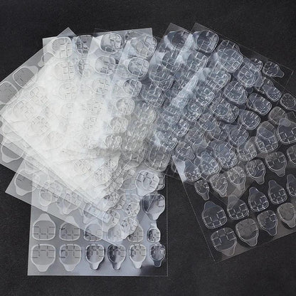 Nail Stickers Glue Sheets (12 tabs per sheet) Double Sided Nail Adhesive Stickers