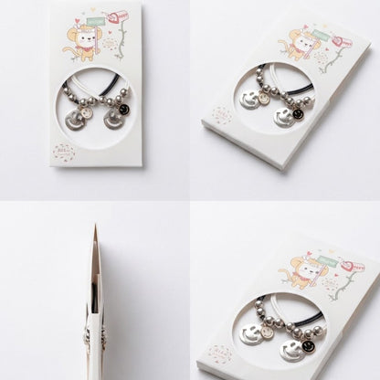 Minimalist Smiley Face Cord Bracelet Set