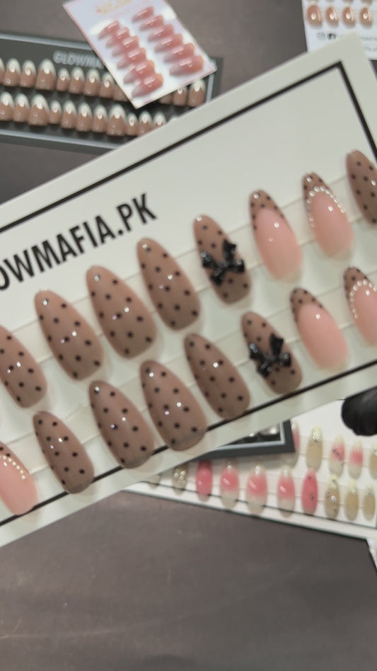 Leopard french Press-On Nails Set 30 pcs - Free Sticker Sheet