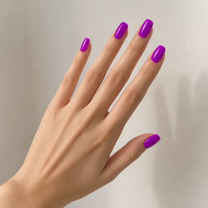 Royal Purple Press-On nails Set 24 pcs - Free Sticker Sheet