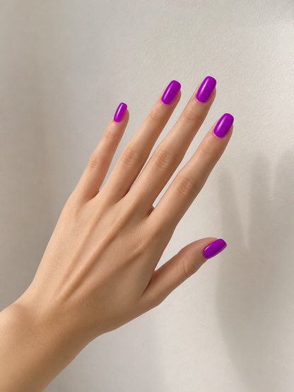 Royal Purple Press-On nails Set 24 pcs - Free Sticker Sheet