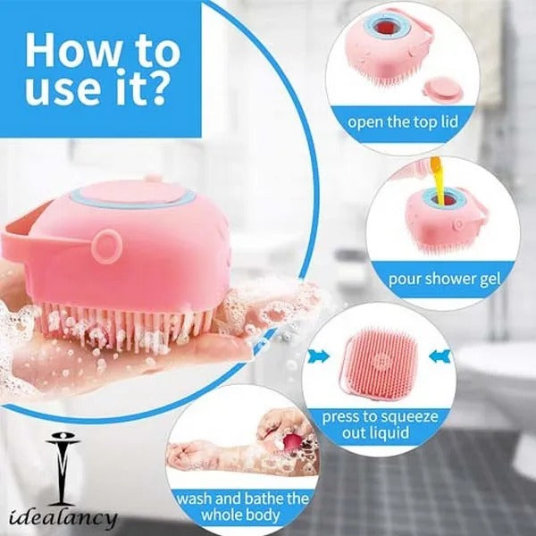2 In 1 Silicone Shower Brush
