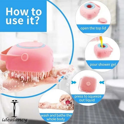 2 In 1 Silicone Shower Brush
