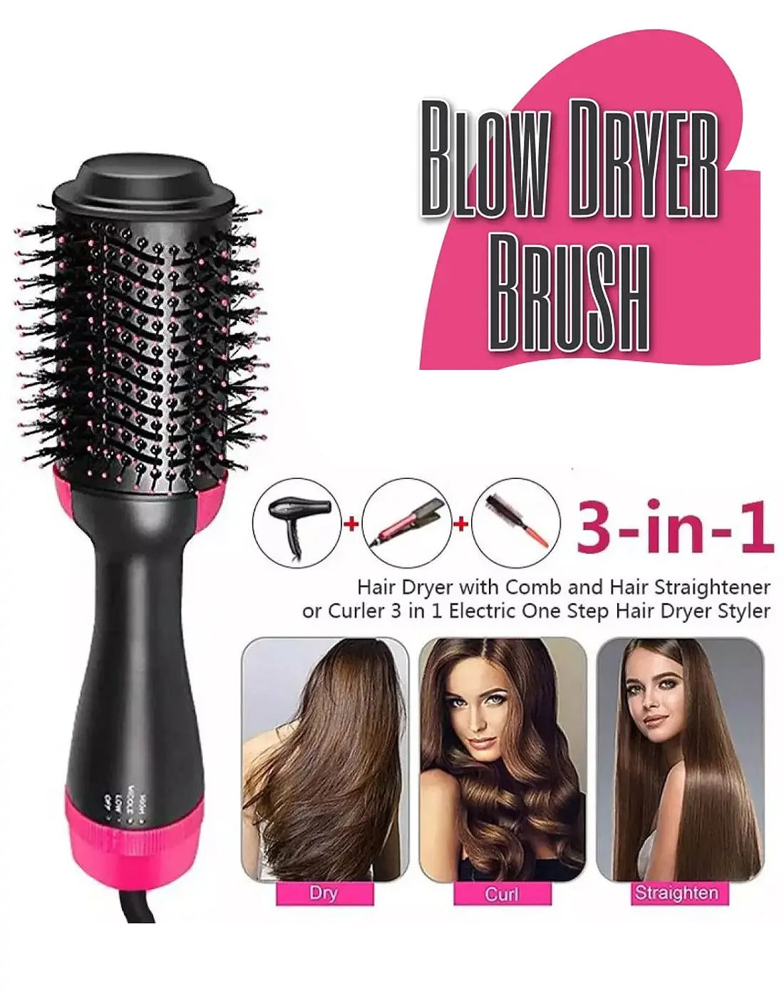 3-in-1 Hair Dryer Brush